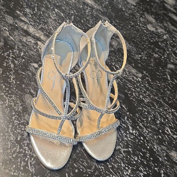 BRAND NEW JESSICA SIMPSON WOMEN'S SIDRA RHINESSTONE STILETTO HEEL SANDAL - Picture 2 of 16